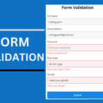 Form Validation in HTML CSS & JavaScript