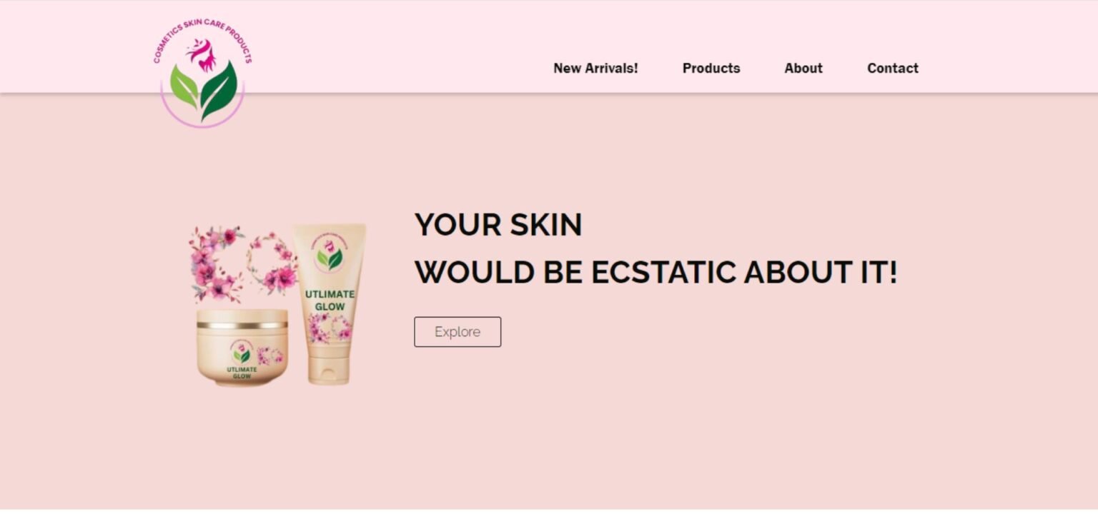 Cosmetic Landing front end webpage