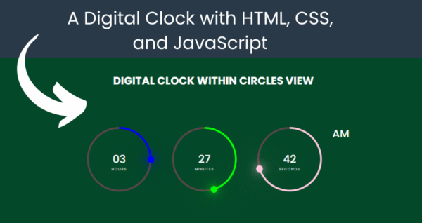 Constructing a Digital Clock with HTML, CSS, and JavaScript - Coding Jasim