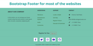 Bootstrap Footer for all Website