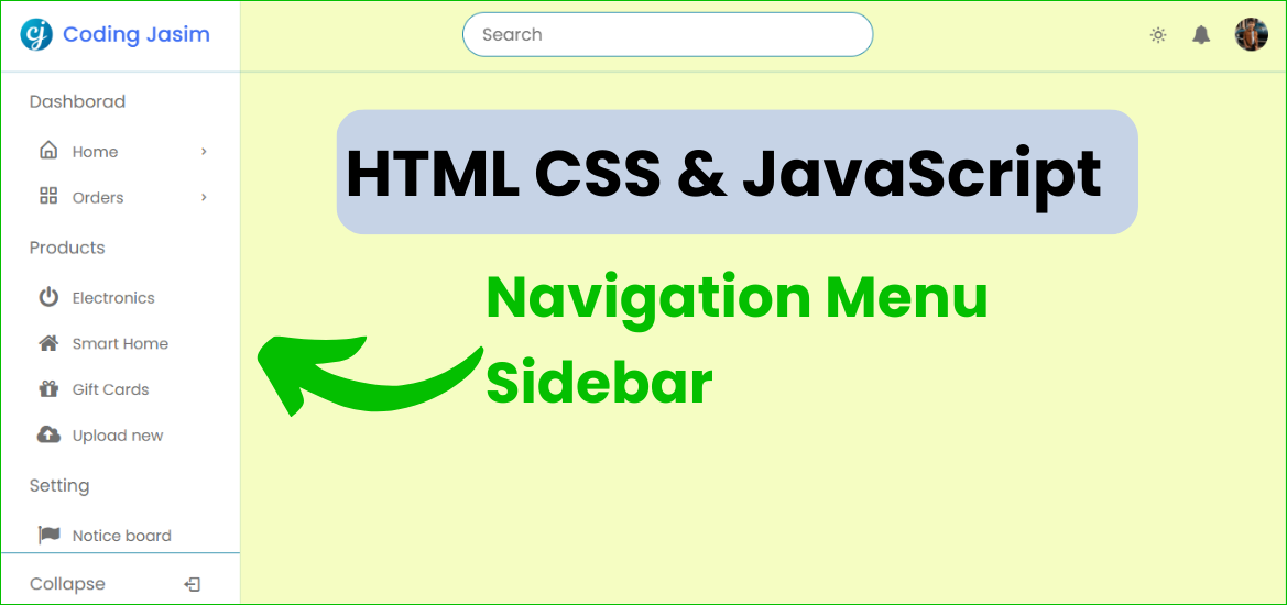 How to Create Responsive Side Navigation with HTML, CSS, and JavaScript