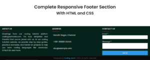 Complete Responsive Footer Section