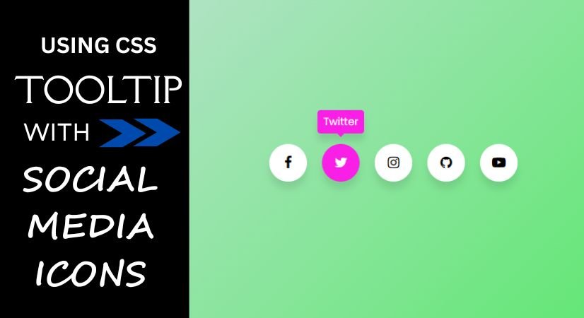 Tooltip with social media icons