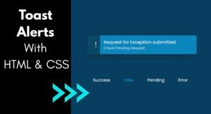 How to Design Toast Alert messages with HTML & CSS