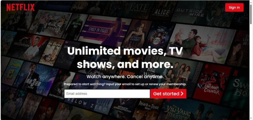 Clone of Netflix login page