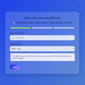 Multi-step Subscription process