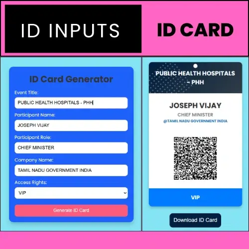 ID Card Generator with QR Code